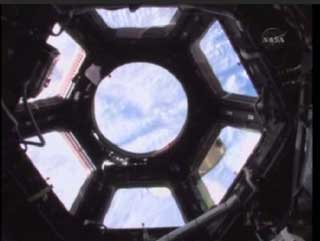 Tranquility cupola opened to the universe for the first time